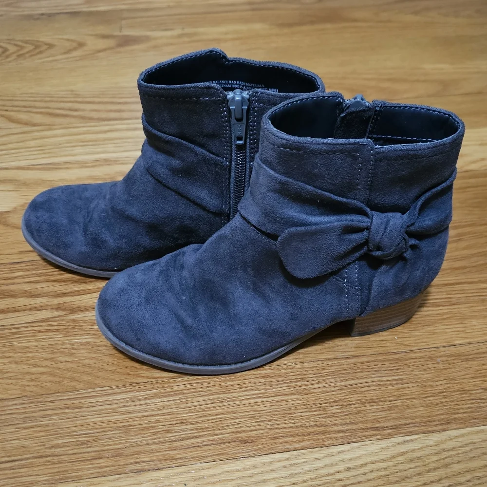 Girls Children Place Gray Ankle Boots Size 2